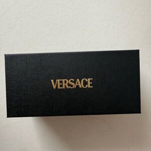 Versace Luxury Black Sunglasses Box with Gold Logo